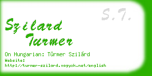 szilard turmer business card